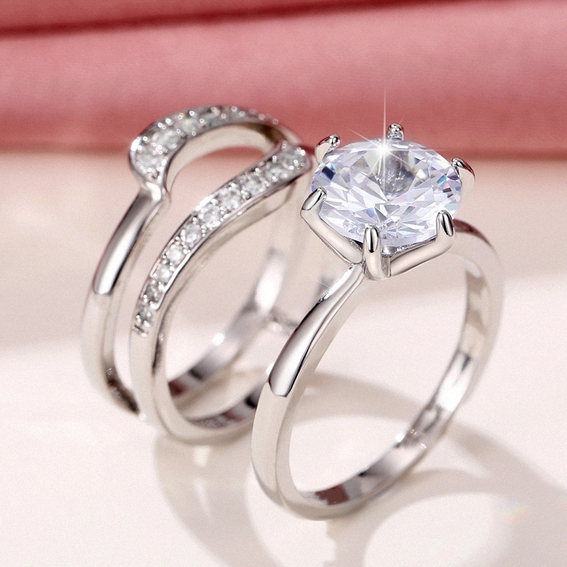 Wedding Engagement Ring Set - Temu Canada