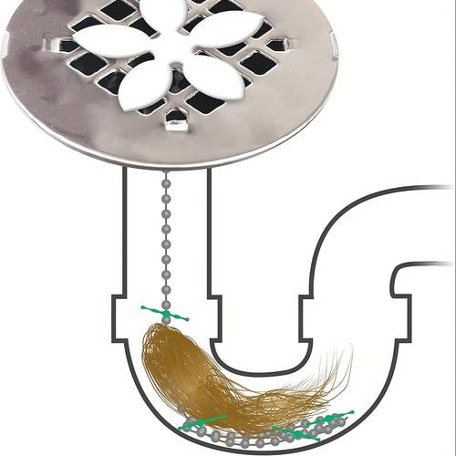 item picture 5pcs flower shape shower drain sink remover hair filter chain hook catcher strainer hair for batrhroom kitchen bathtub