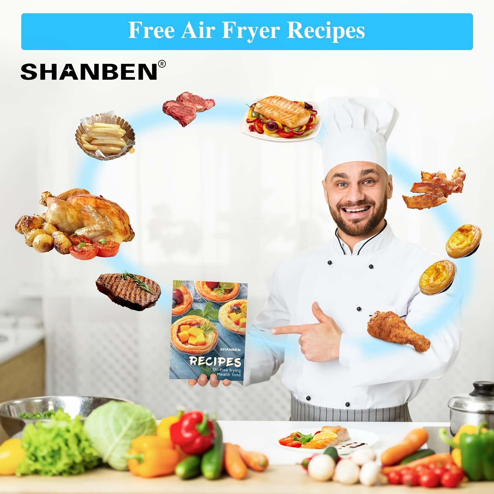 7 Quart Air Fryer Pro Max 12 in 1 Xl Large Airfryer Oven - Temu