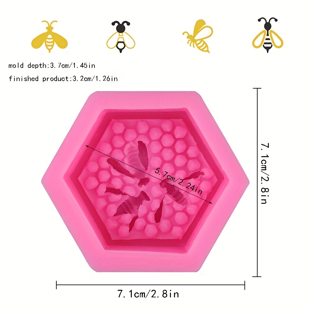 Bee/honeycomb Soap Silicone Mould, 6 Hexagon Cavity Bees, Wax Melt