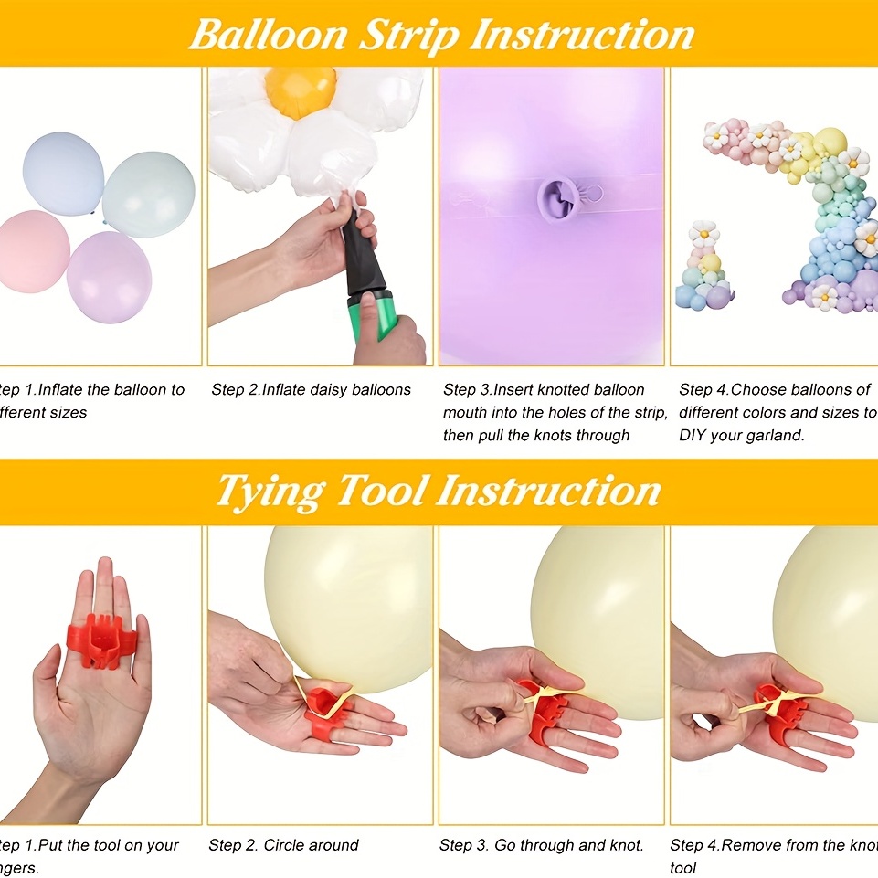 RUBFAC Kit de guirnalda de globos pastel de margaritas de 189 piezas de  colores surtidos para decoración de baby shower para niñas, temática de