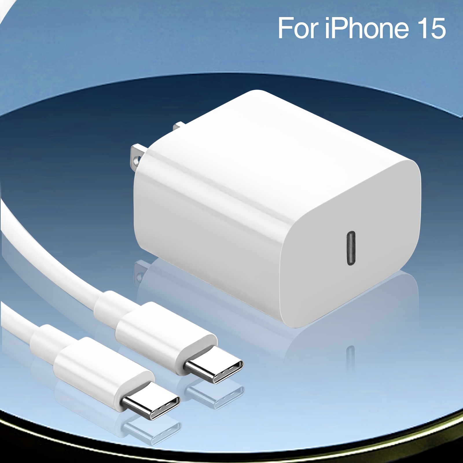 Complete Charger for iPhone 15 Pro Max - 2m Cable and Wall Charger