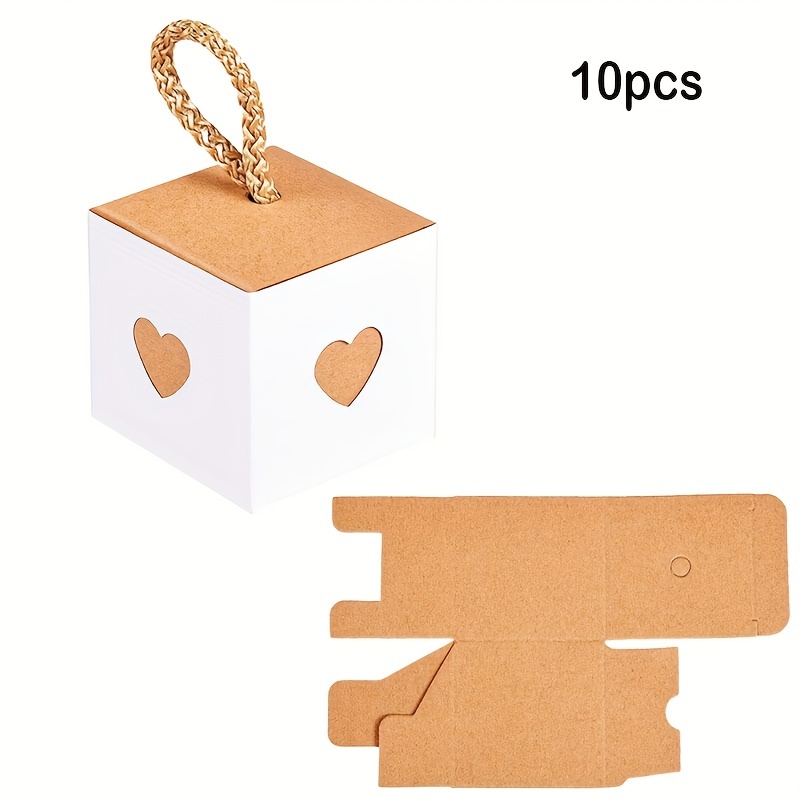 Caja de papel de cartón para embalaje de regalo Kraft, pequeña
