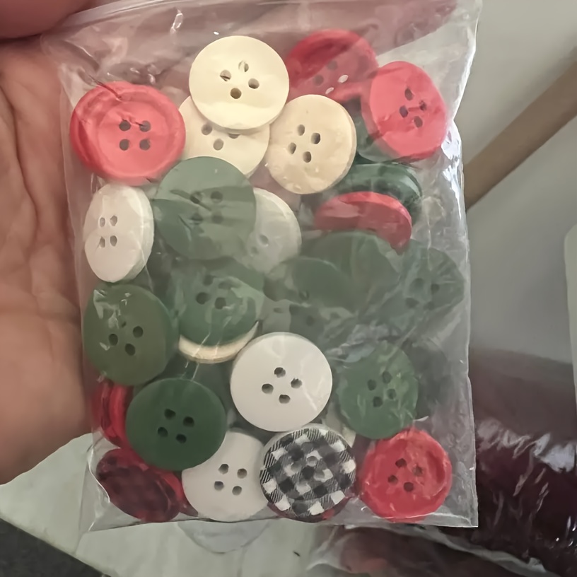 Christmas Wooden Buttons 6 Colors Lattice Wooden Buttons 4 - Temu