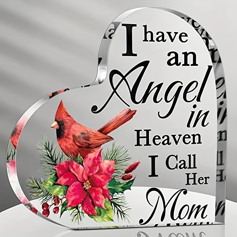 

1pc, Red Memorial Cardinal Gift, Condolence Gift, Mom In Heaven Christmas Cardinal Memorial Gifts, Christmas Present, Commemorative Decorative Gif, Remembrance Gifts (mom), Christmas Gift