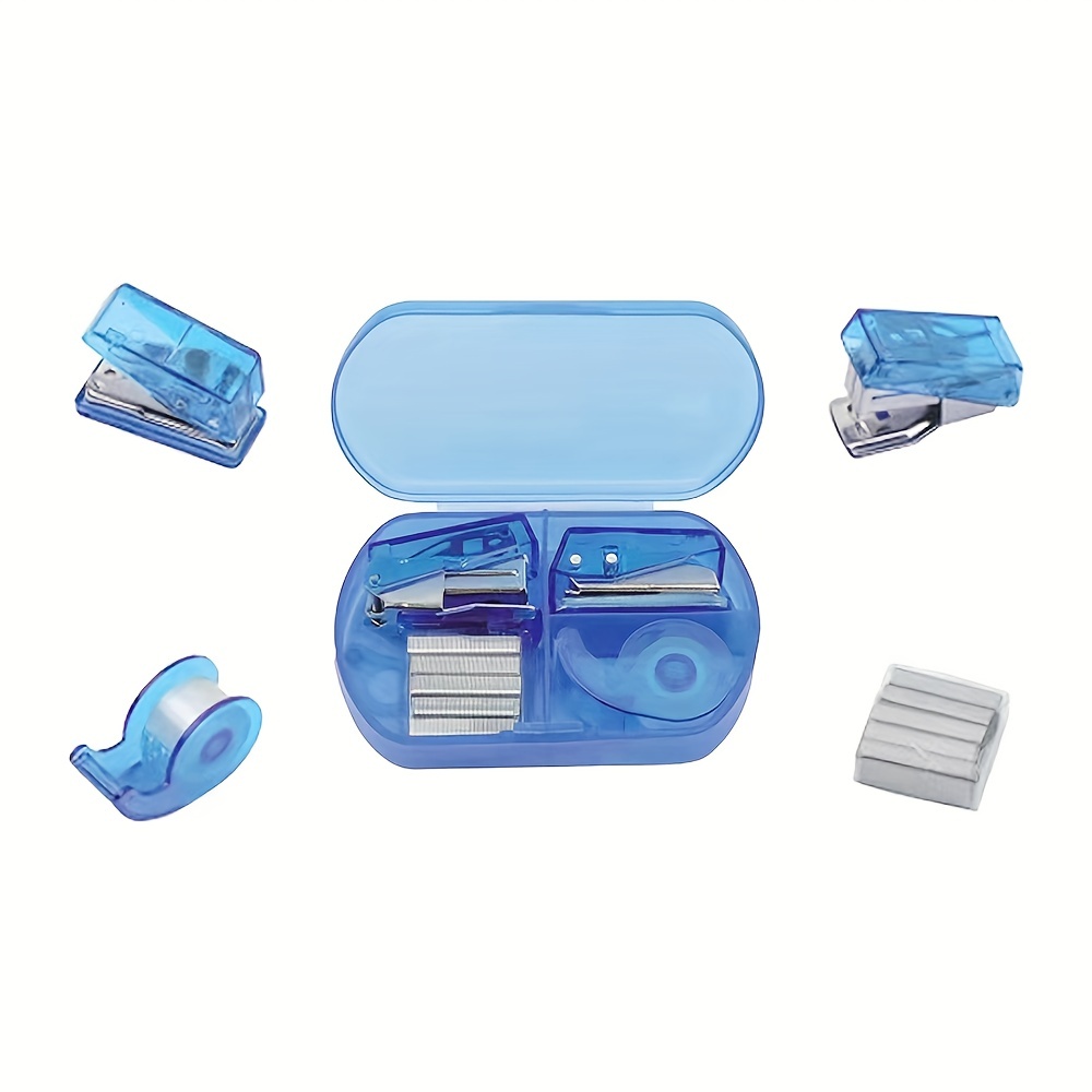 Yoobi Mini Office Supply Kit New Blue Accessories Staple Tape..