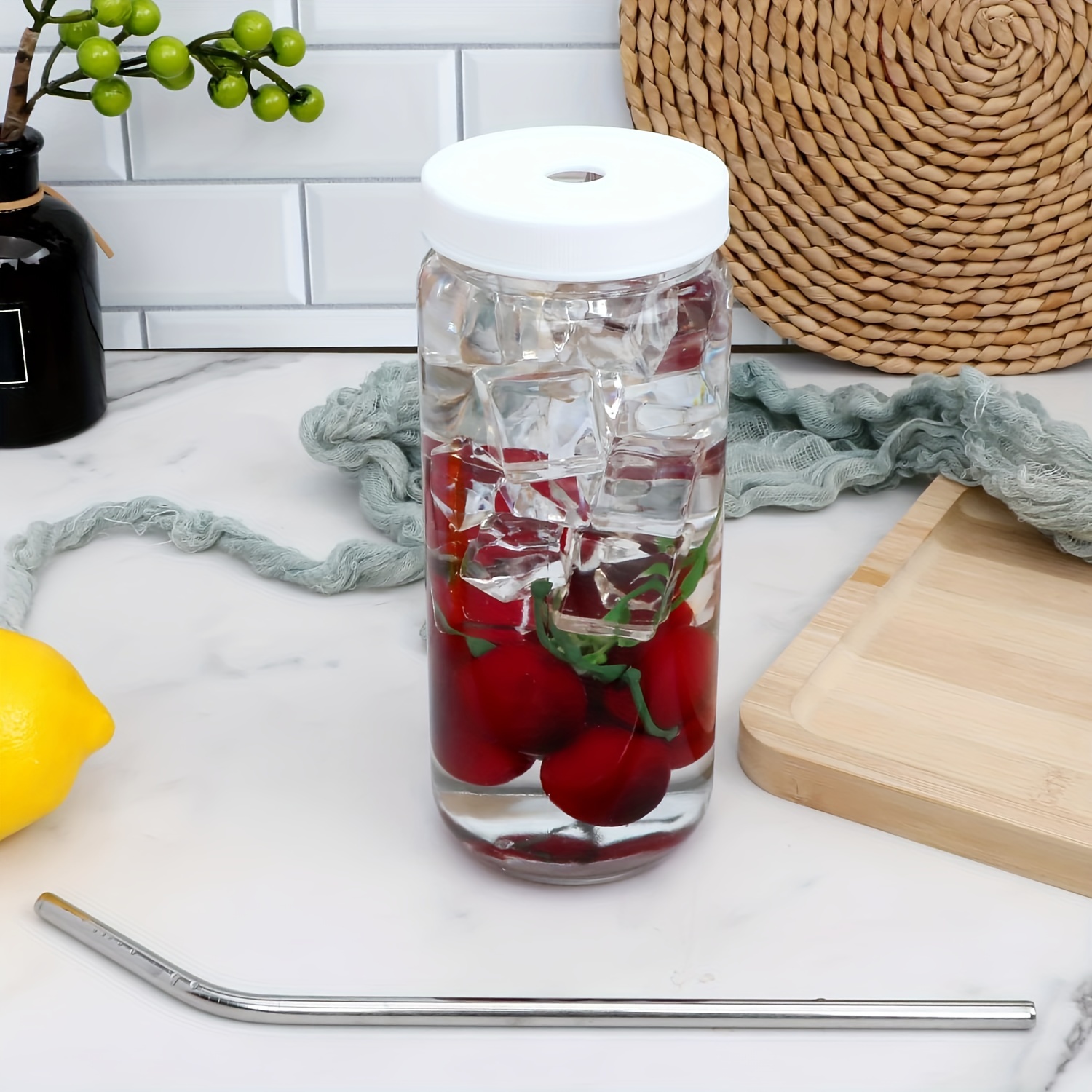 A2t57 Glass Bottles For Cans And Bottles, Hexagonal Bottles, Mason Jar With  Airtight Lids, Clear Glass Jar Ideal For Jam, Honey, Shower Favors, Fish  Sauce All-in-one Container With Silver Lid, Reusable Can