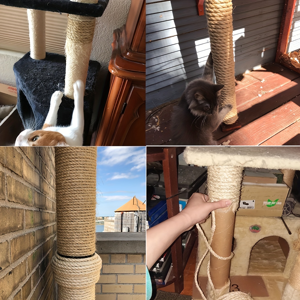 Jute Rope Diy Cat Scratching Post Furniture Renovation - Temu