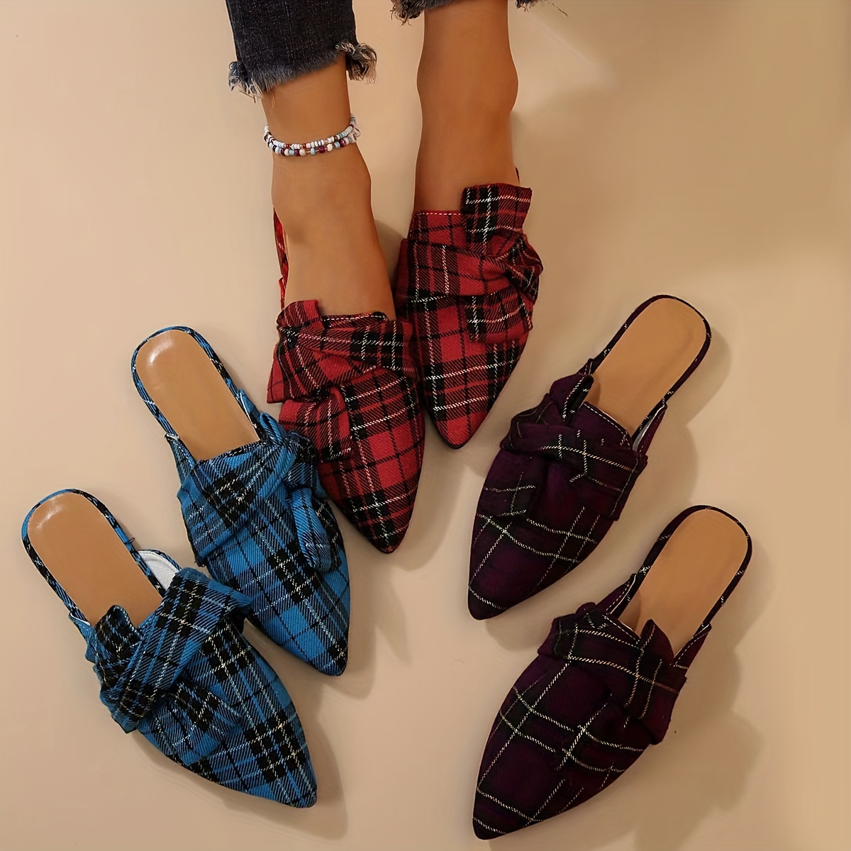 Plaid on sale shoes womens