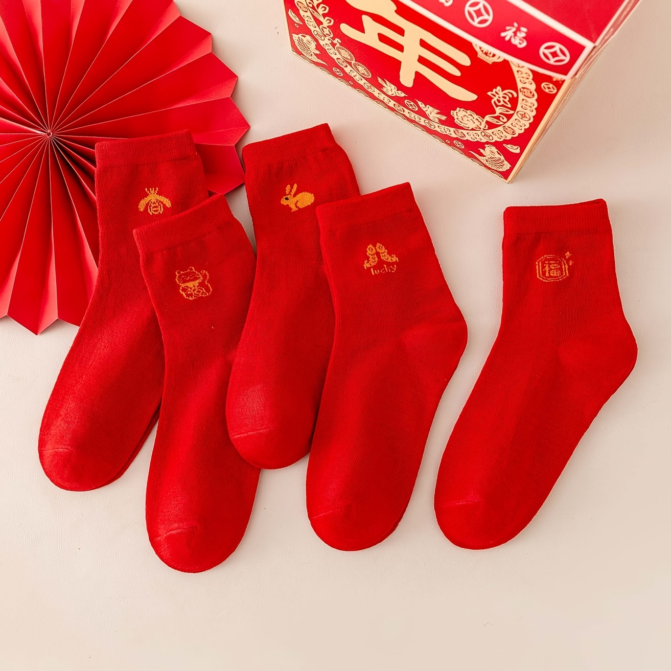 Des Chaussettes Chaussettes Rouges Du Nouvel An Chinois, Festival