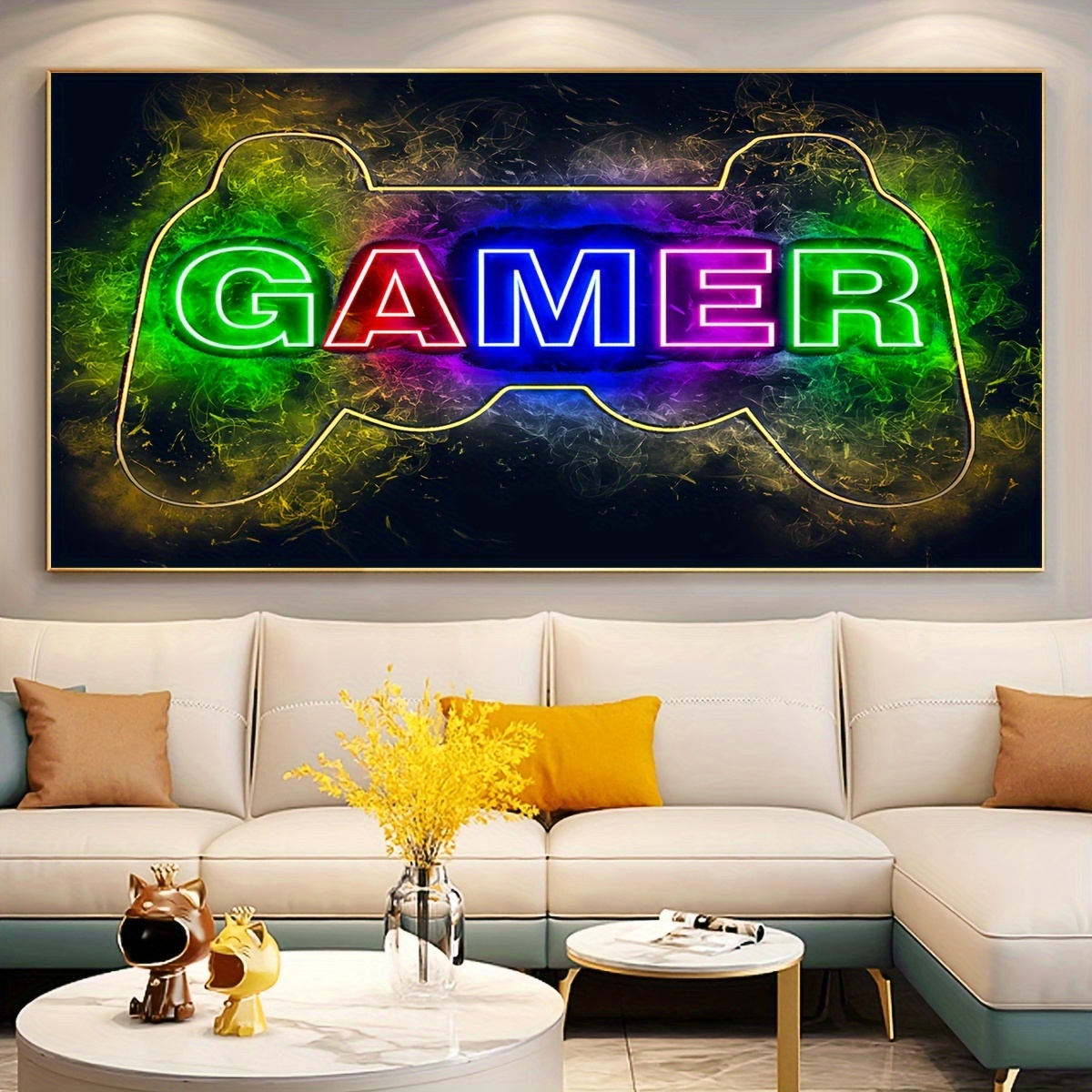 Gamer Room Poster Gamer Decoration Canvas Painting Game