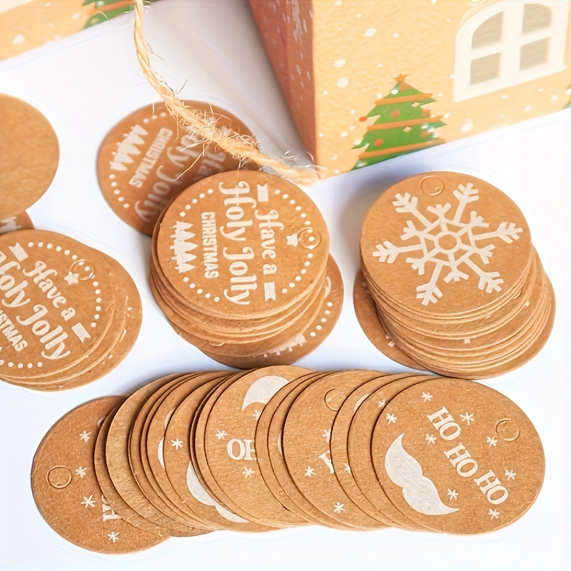 Wooden snowflake gift tag pack of 5