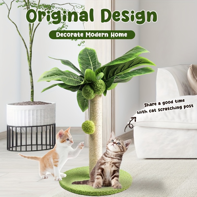 Poste Rascador Gatos: Cuerda Sisal Natural Diseño Zanahoria - Temu
