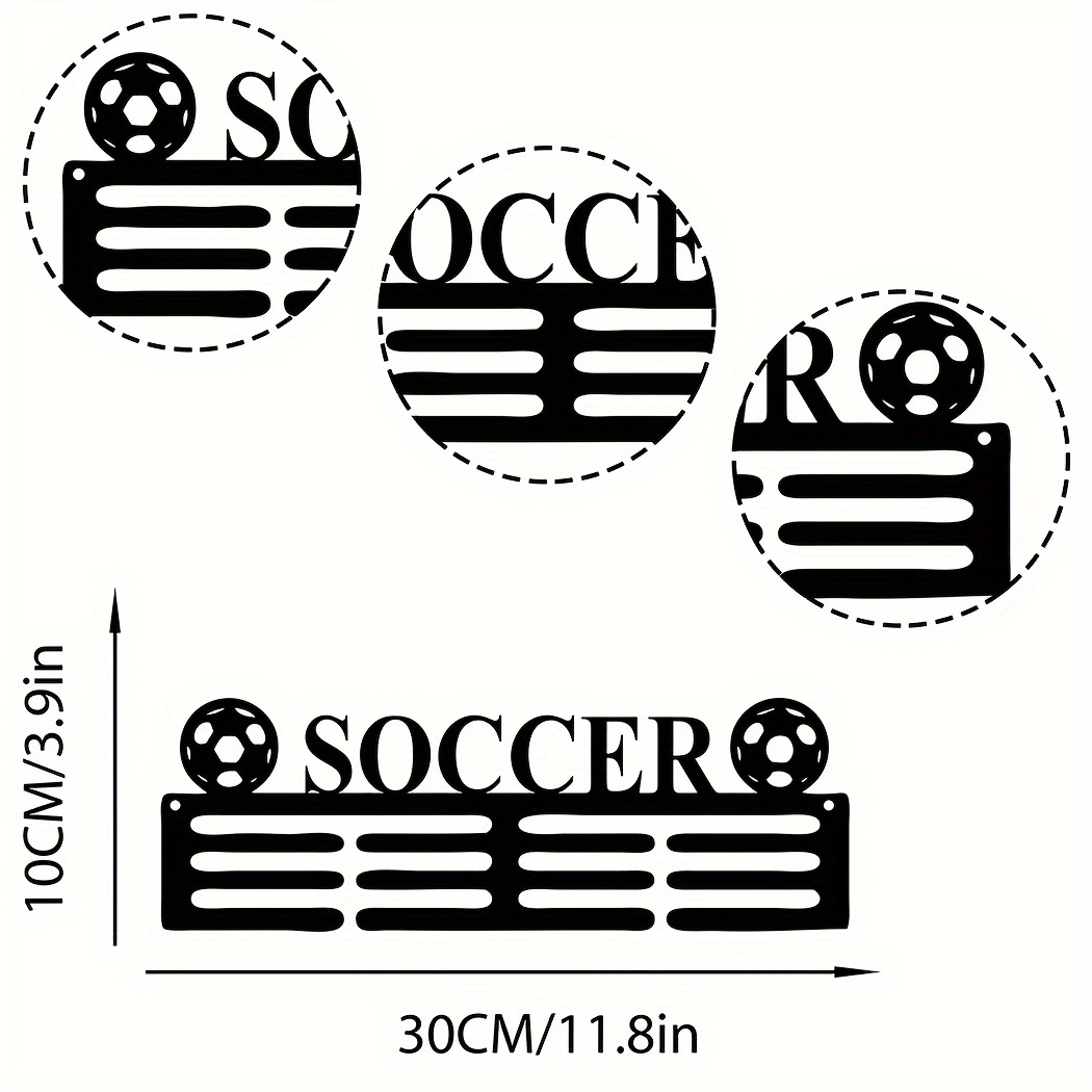 1pc Support De Médaille De Football Art Mural En Métal Porte - Temu France