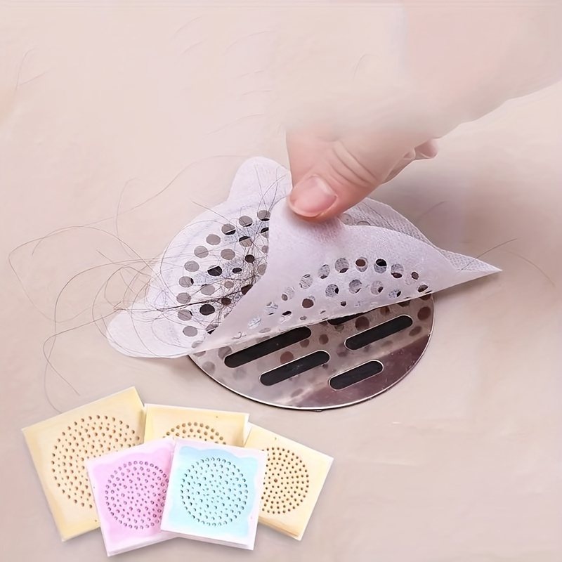 Disposable Shower Drain Hair Catcher mesh Stickers Hair - Temu