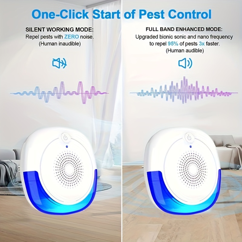 Ultrasonic Pest Repeller Noiseless Mouse Mosquito Bug Repellent