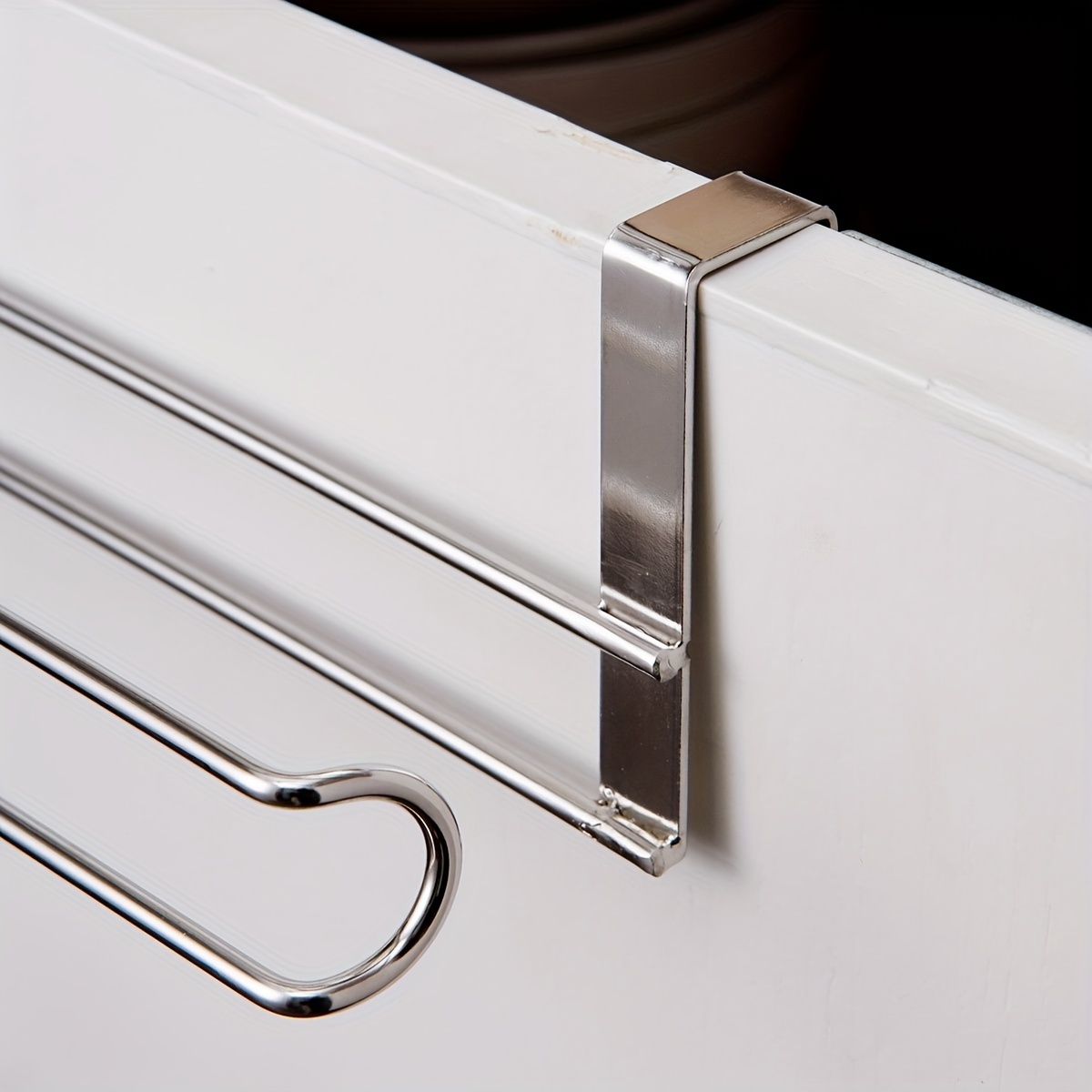 Stainless Steel Over The Cabinet Door Paper Towel Holder for Kitchen  Bathroom 