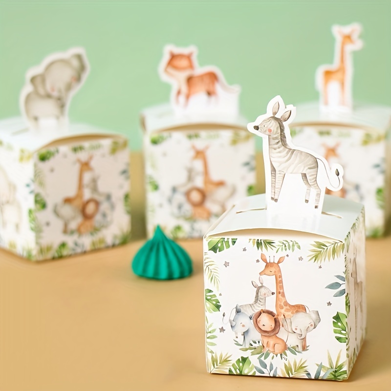 9 Pezzi 8.5*6*7cm Scatole Portacaramelle Fai-da-te Con Animali Della  Giungla, Scatole Regalo Confezionamento Per Feste Di Compleanno E Vacanze,  Scatole Regalo Per Bambini Apprezzate