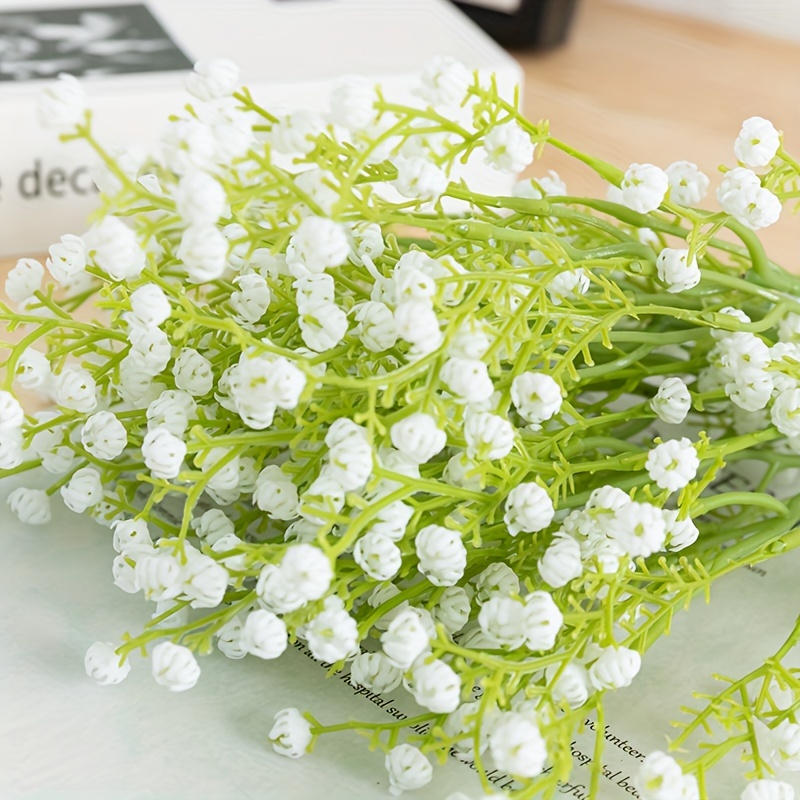 3pcs Artificial Gypsophila Flowers, Simulation Handmade Baby's Breath, Fake  Dried Flowers With Short Stem, For Wedding Birthday Bridal Shower Décor, F