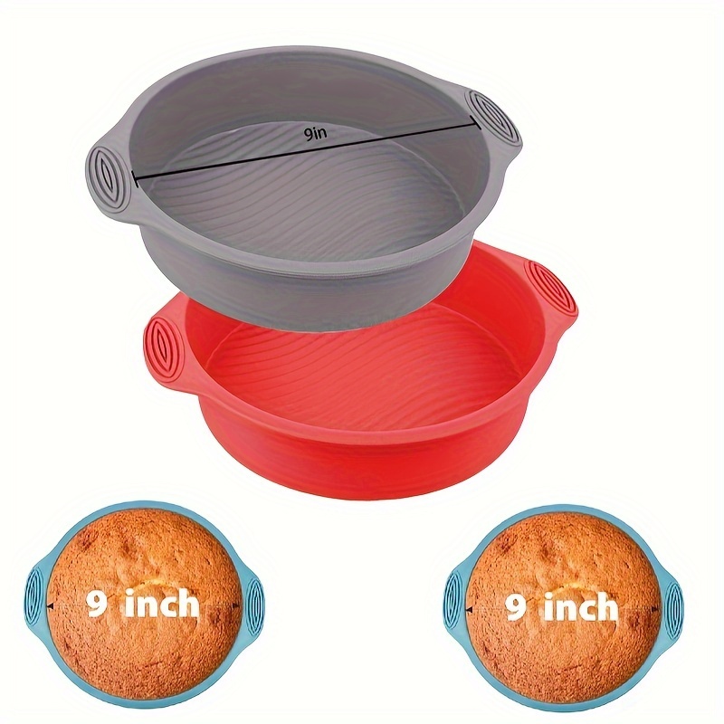 Silicone Cake Mold Baking Pan Round Non-Stick Bakeware Pan Reusable Cake  Pan Silicone Cake Baking Tray BPA-Free,type 2 