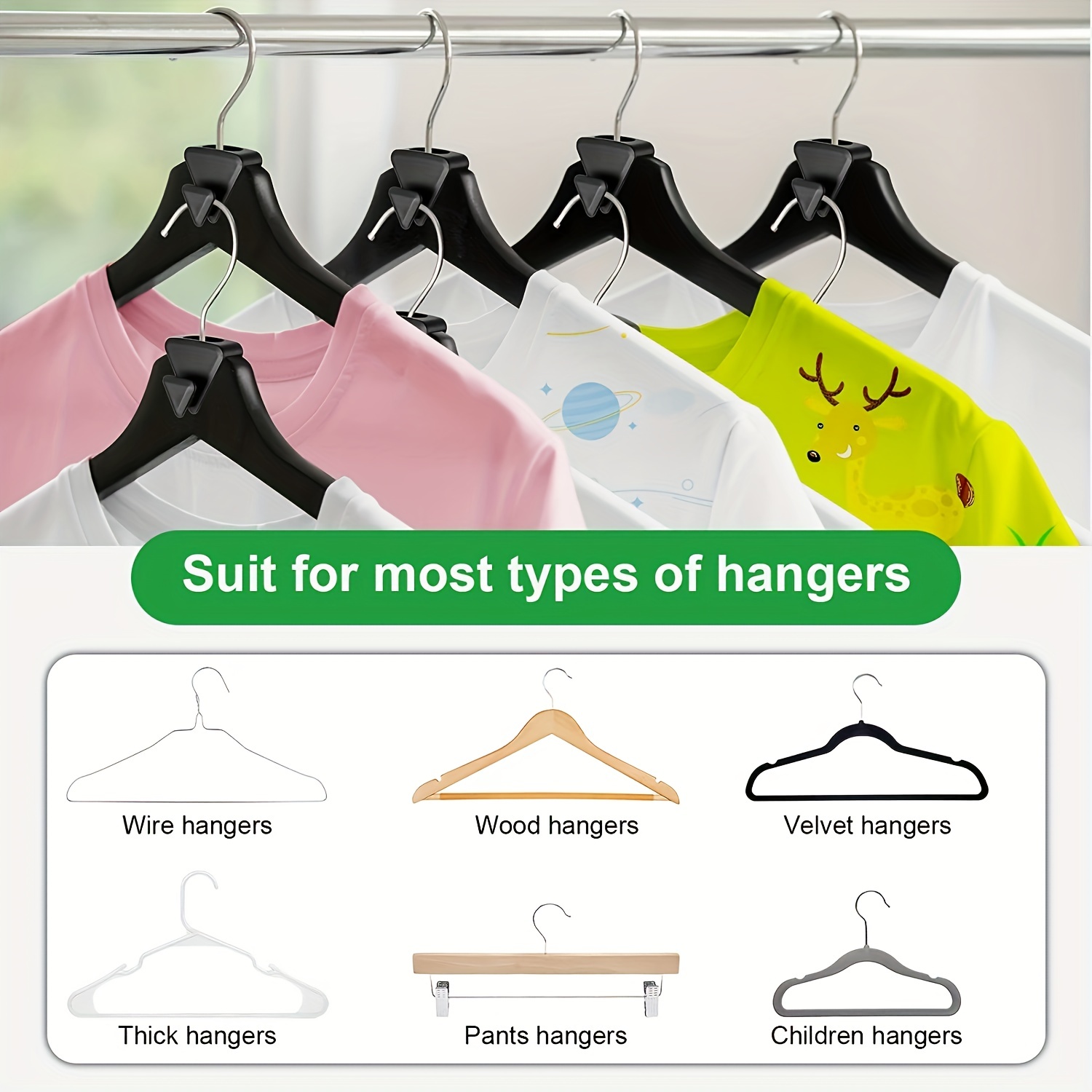 Clothes Hanger Connector Hook, Thickened Cascading Hanger Hooks