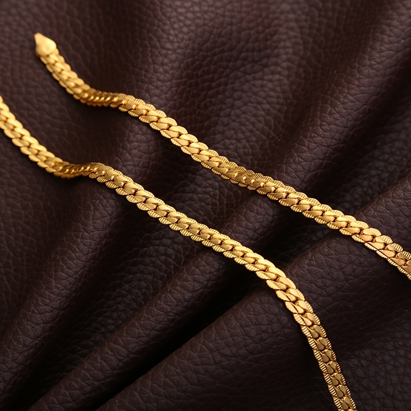 Men's 18K Plated Cuban Link Chain Necklace