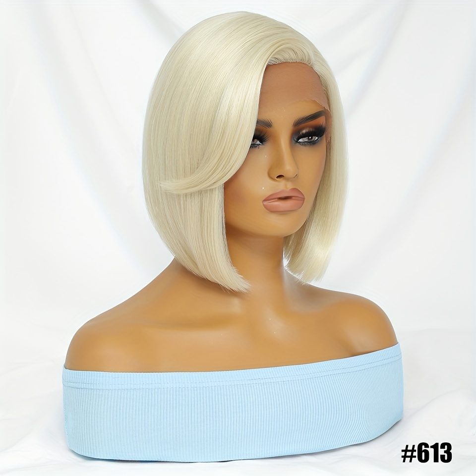 Straight 13x4x1 Lace Wig Bob Wigs Synthetic Bob Wig Pre Temu