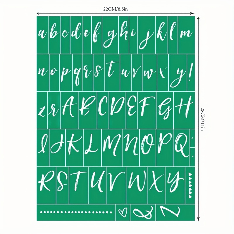 64 Pieces 2 Inch Alphabet Stencils Small Letter Stencils Skinny Letters  Template Letters and Numbers Stencils Lettering Alphabet Stencil for