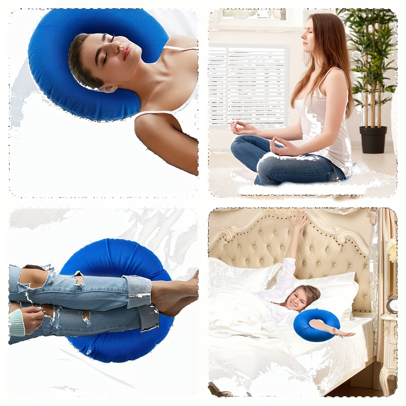 For Wheelchair Home Breathable Leakproof Pressure Sores Inflatable Seat  Cushion