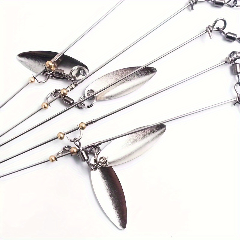 Umbrella Rigs 5 Arms 8 Blades Sequin Fishing Rigs Lure Barrel Swivels  Ultralight Fishing Lures Bait Rigs Pack of 6