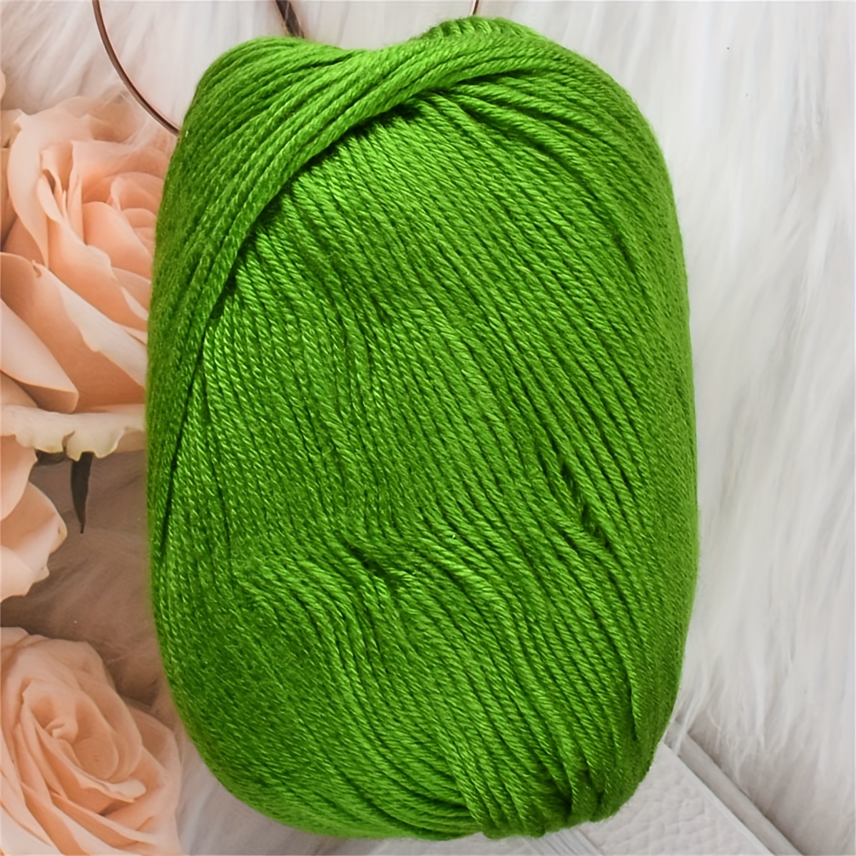 4pcs/lot Green Yarn for Hand-Knitting and Crocheting - Soft and Luxurious  Scarf and Woven Thread