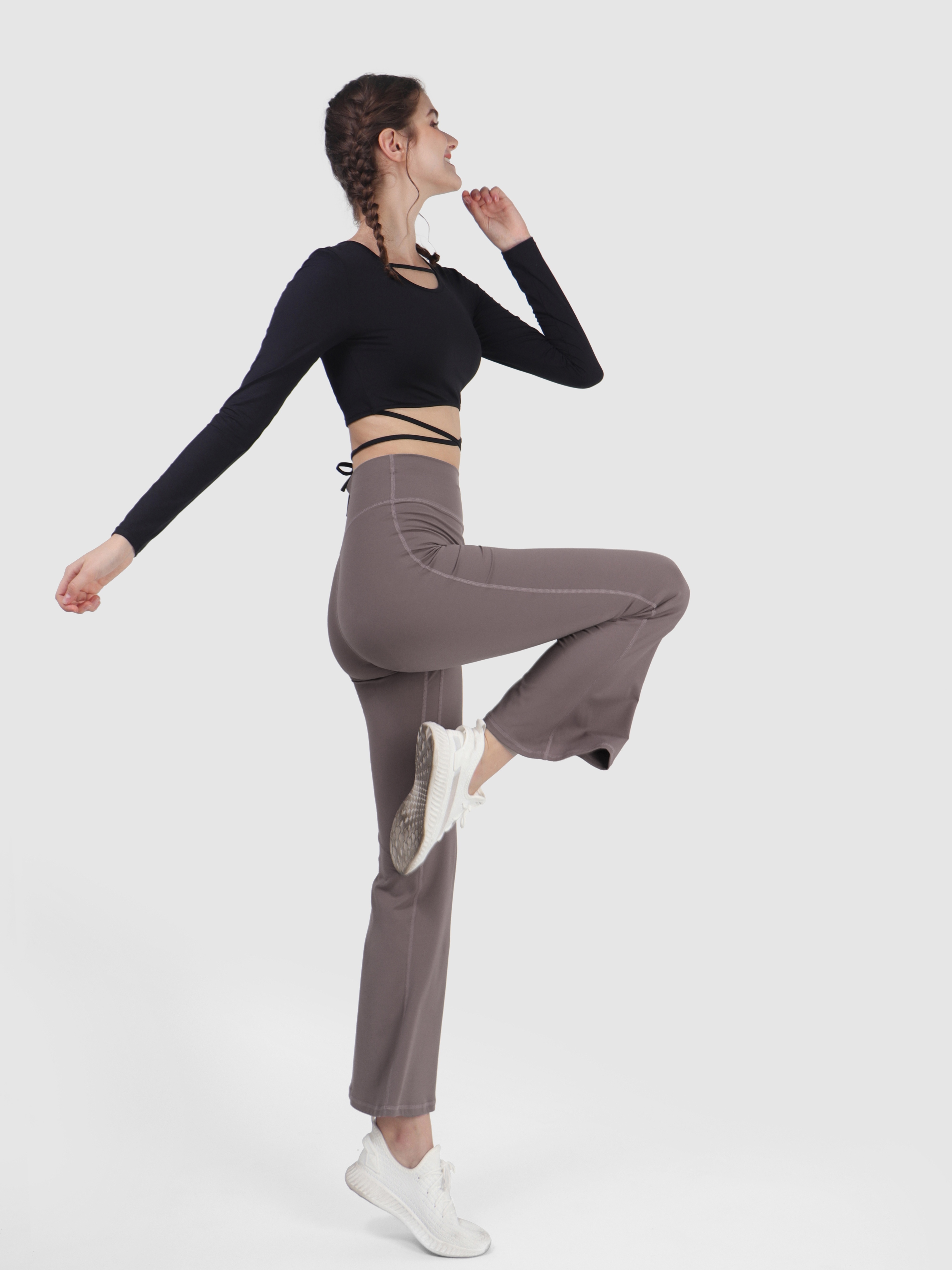 High Waist Tummy Control Bootcut Yoga Pants Women Butt - Temu