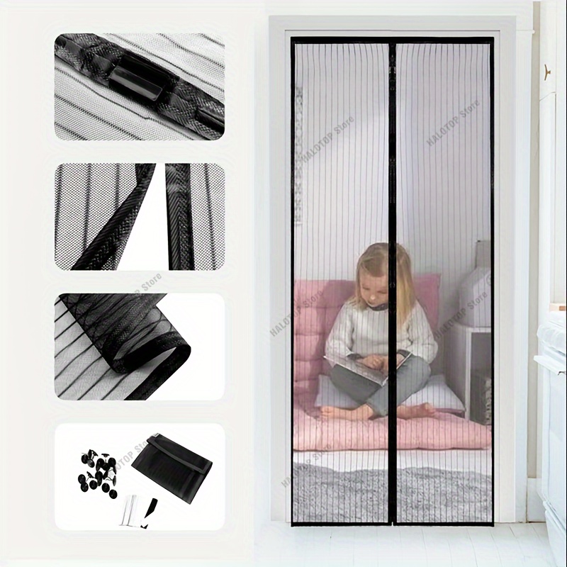 1 Stück Moskitonetz-Vorhang, Magnet-Türnetz, Insekten