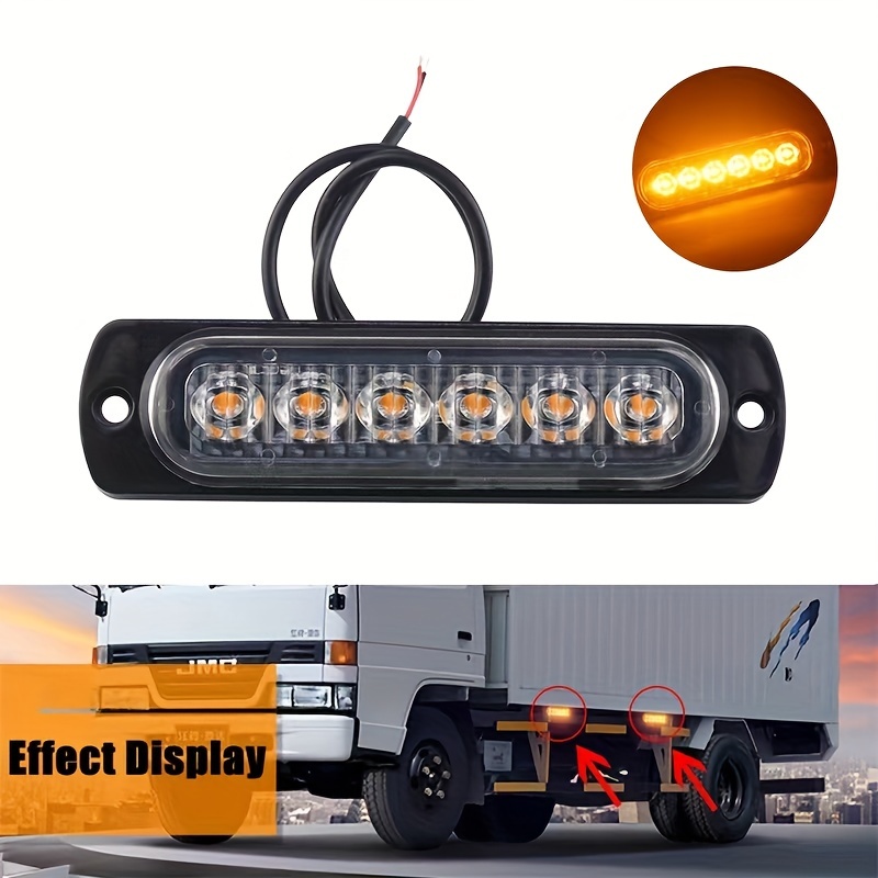 NC - 6 led voiture camion flash d'urgence d'avertissement de danger balise  stroboscopique barre de lumière rouge - Ampoules LED - Rue du Commerce