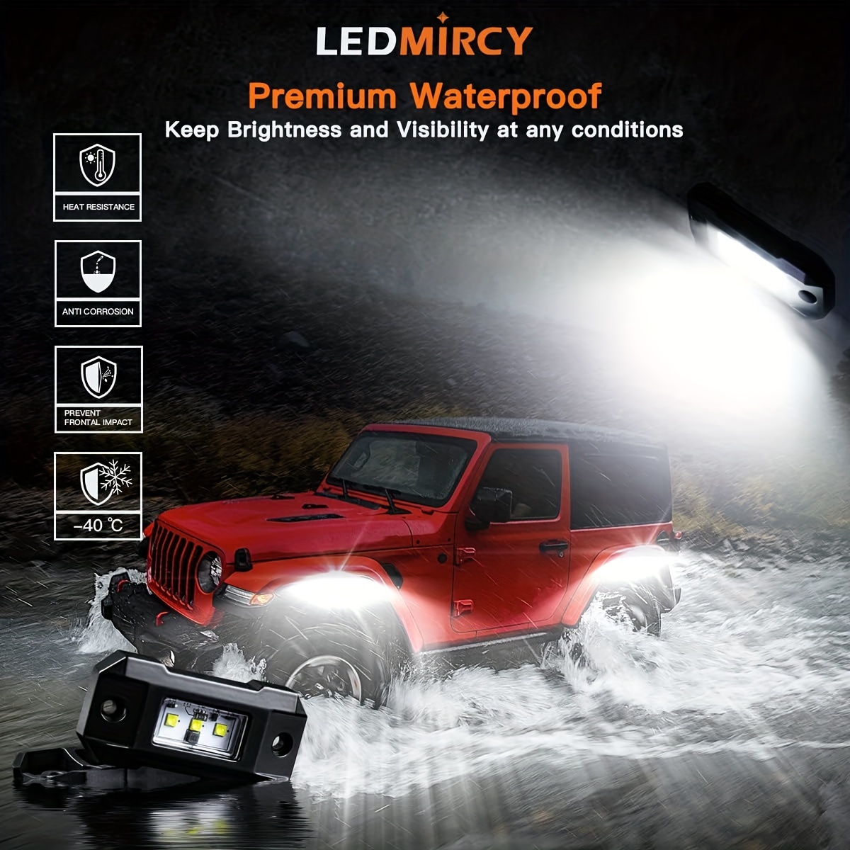 1 Unidad Luces Led Luces Neón Coches Camiones Atv Utv Suv - Temu