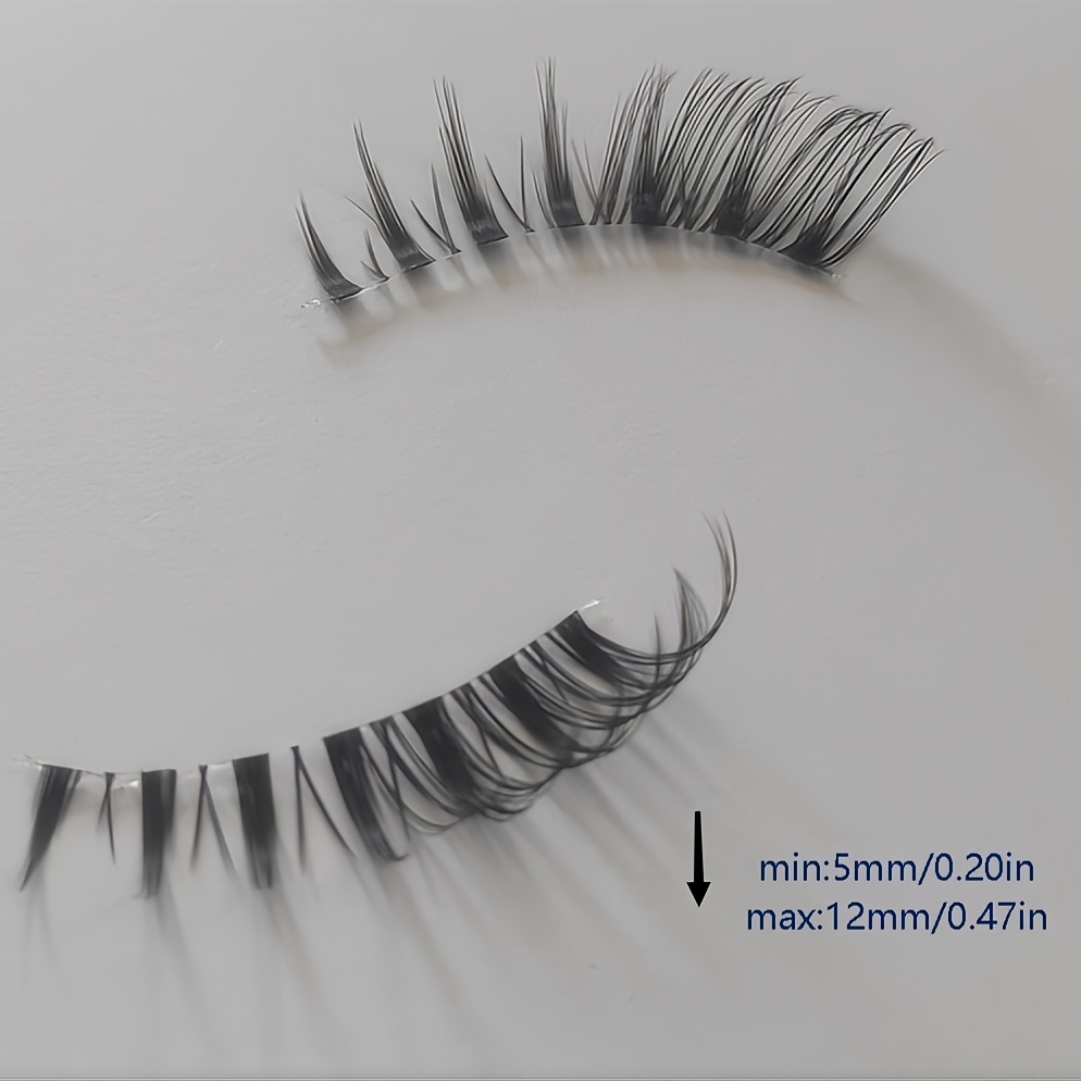 5 Pairs Fluffy Cat Eye Lashes D Curl Winged End Eyelashes