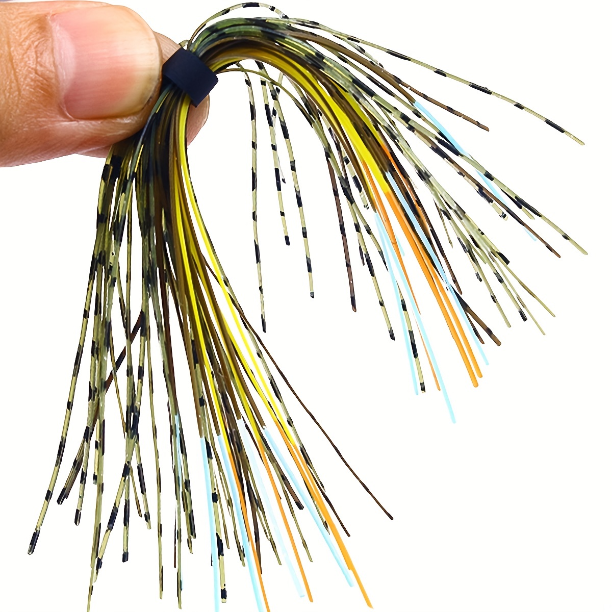 Jig Skirts Lures Kit Replacement Skirts for Spinnerbait Skirts 88 Strands Quick Change Jig Skirts Fishing Bait Accessories (6 Bundles)