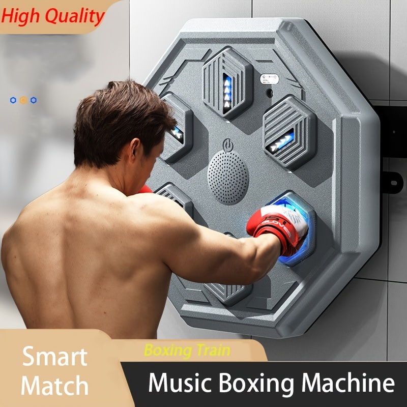 Máquina de boxeo electrónica, máquina de boxeo musical, máquina de boxeo  montada en la pared interior con guante de boxeo para niños y adultos
