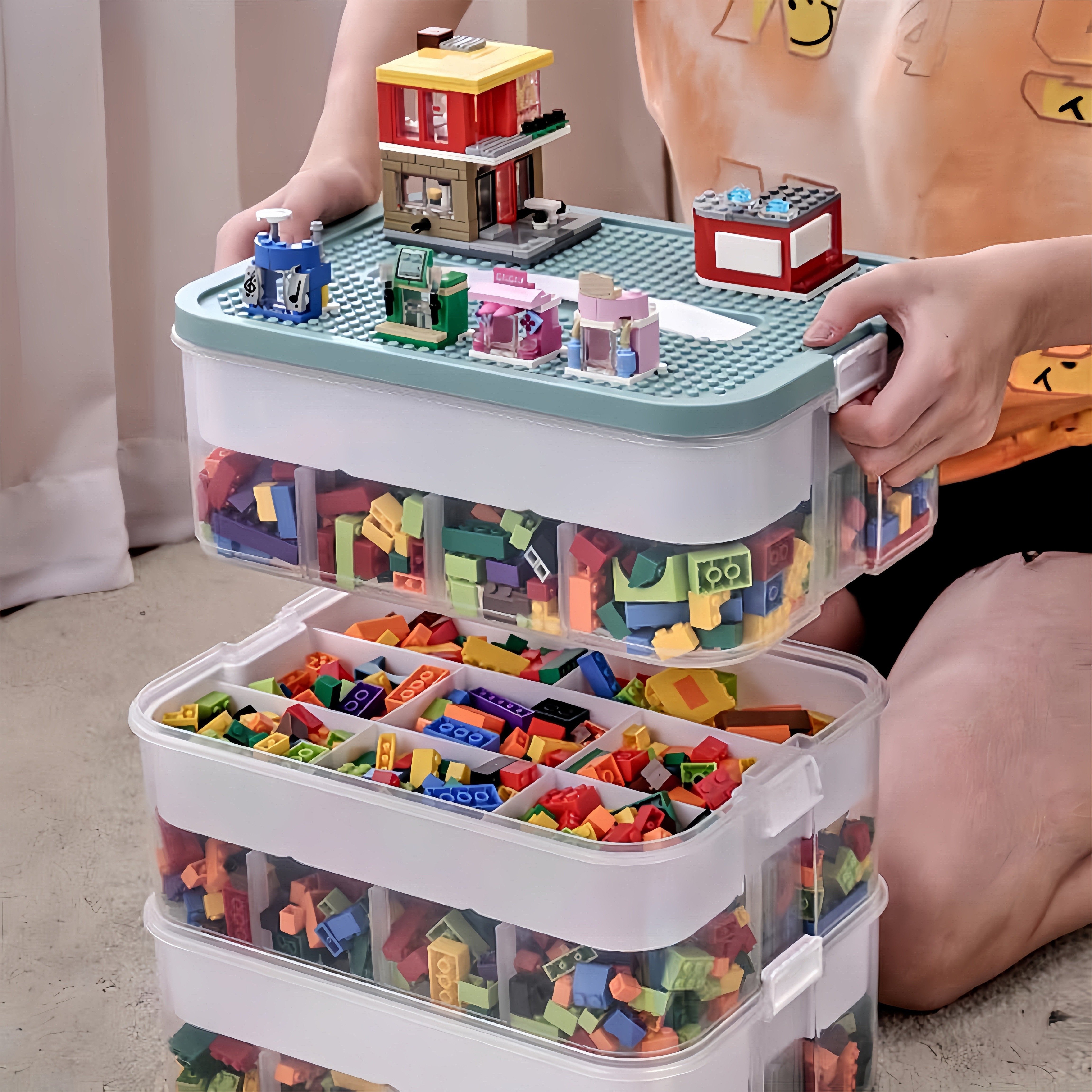 easybuy-eu Boîte de rangement jouets de cube Toile Organisateur