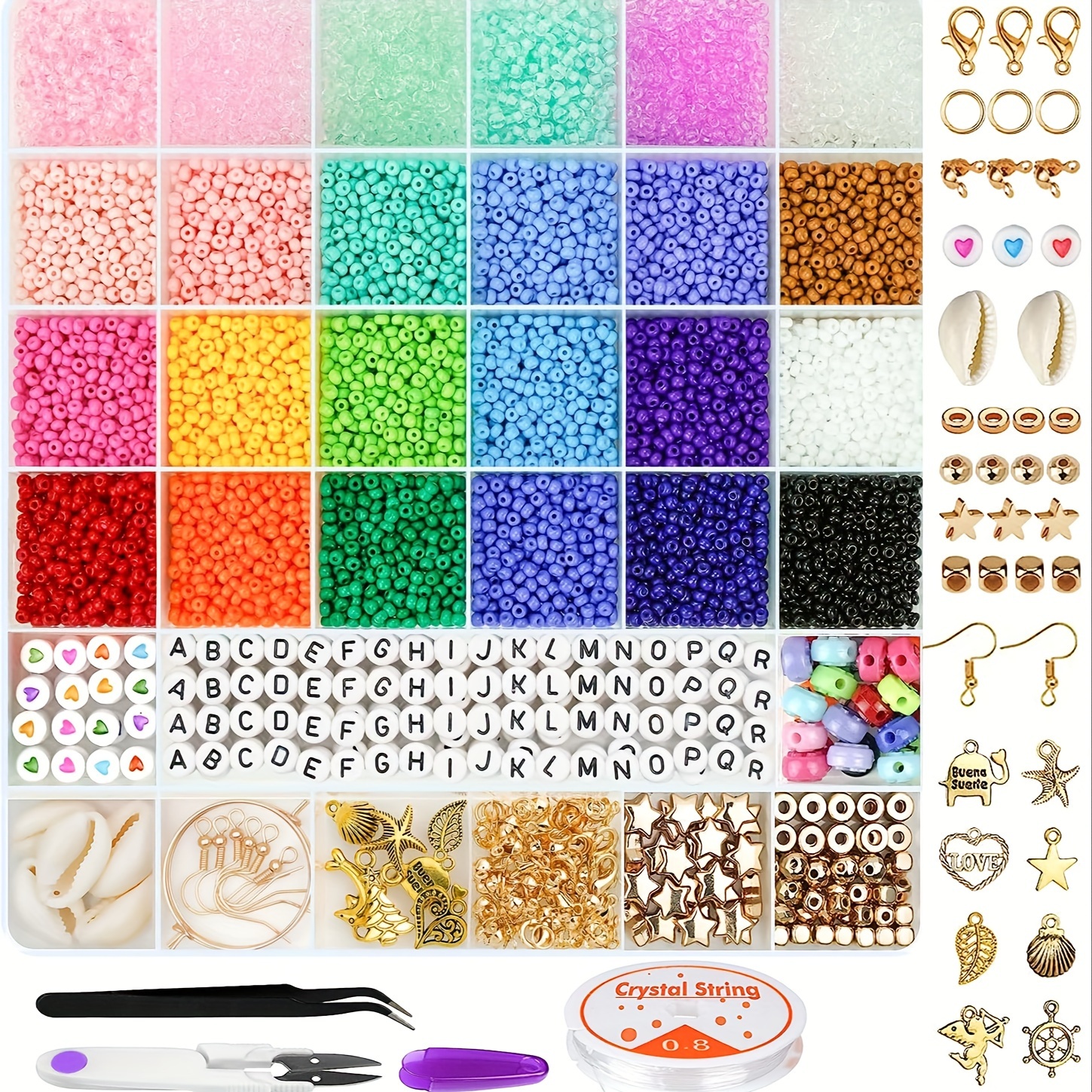 9000Pcs, 72 Colors Clay Beads for Bracelet Making Kit, Bracelet Making Kit  for G