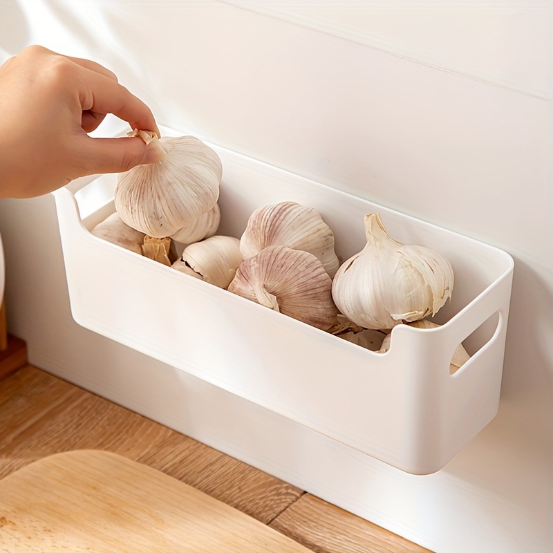 1pc Kitchen Wall-mounted Storage Basket For Onion, Ginger, Garlic