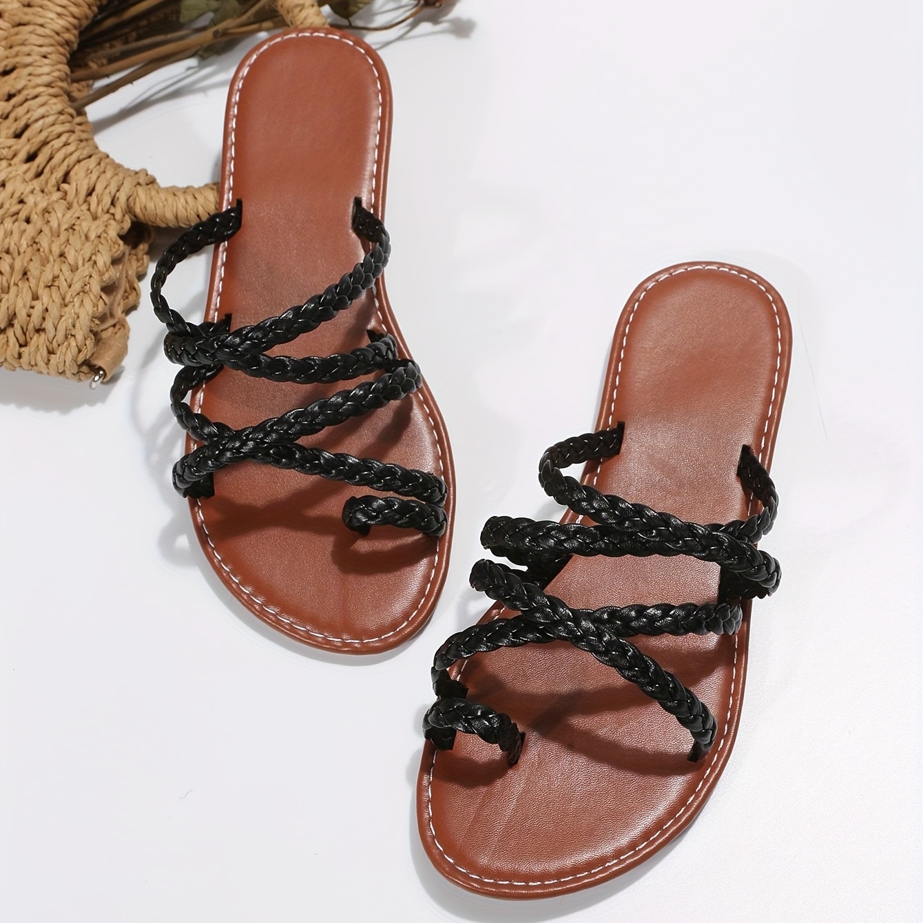 sandalias tipo chancla tira en dedo zapato diseño Temu Colombia