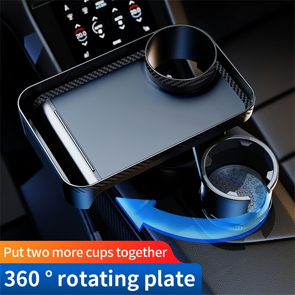 Cup Holder Tray For Car, Adjustable Car Tray Table, Car Tray For Eating  With Phone Slot And Swivel Arm, Car Food Table For Most Cup Holders, Road  Tr