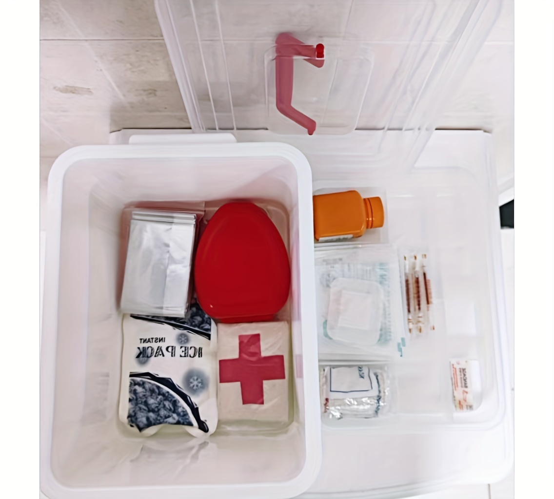 2 layer portable first aid kit storage box aluminum alloy multifunctional  family emergency medicine box with handle medicine box - MedecExpress -  Online Shopping For Medical Consumables,Equipments,Instruments,Devices etc