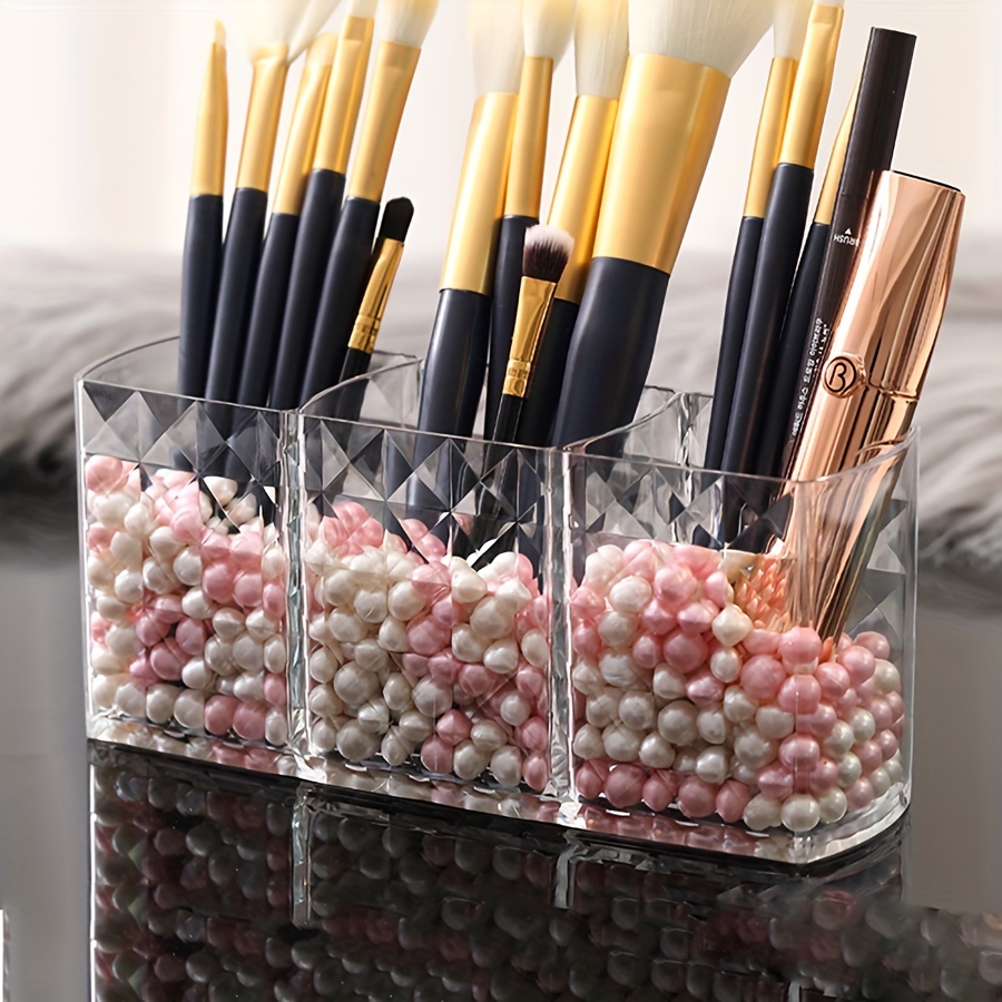 Clear Acrylic Makeup Organizer for Desk Storage