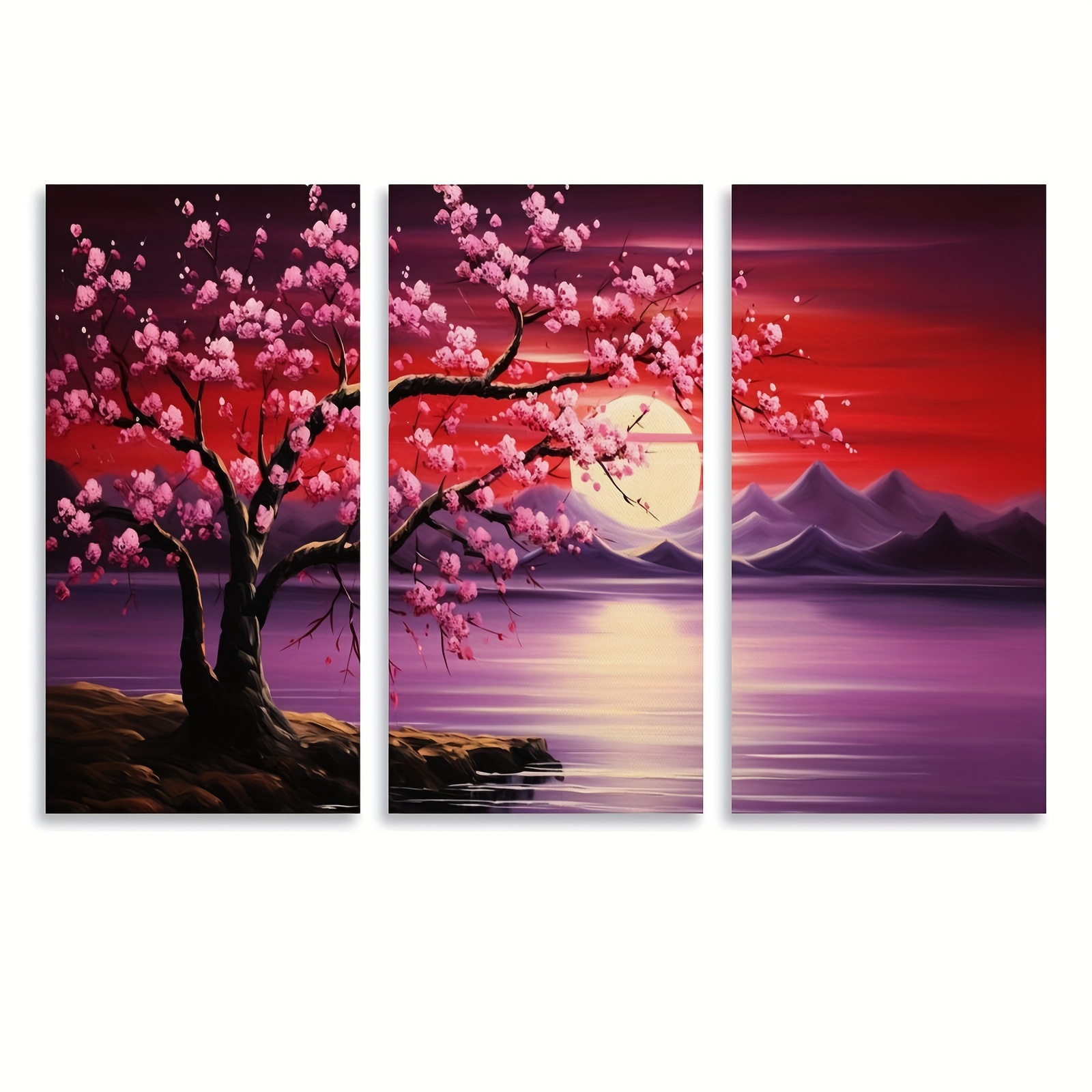 3 Unids/set Art Canvas Print Posters, Cherry Tree Canvas Wall Art  Paintings, Ilustraciones Pintura Pared Sala , Dormitorio, Baño, Oficina,  Pasillo, Cocina, Decoraciones Pared, Sin Marcos - Hogar Cocina - Temu