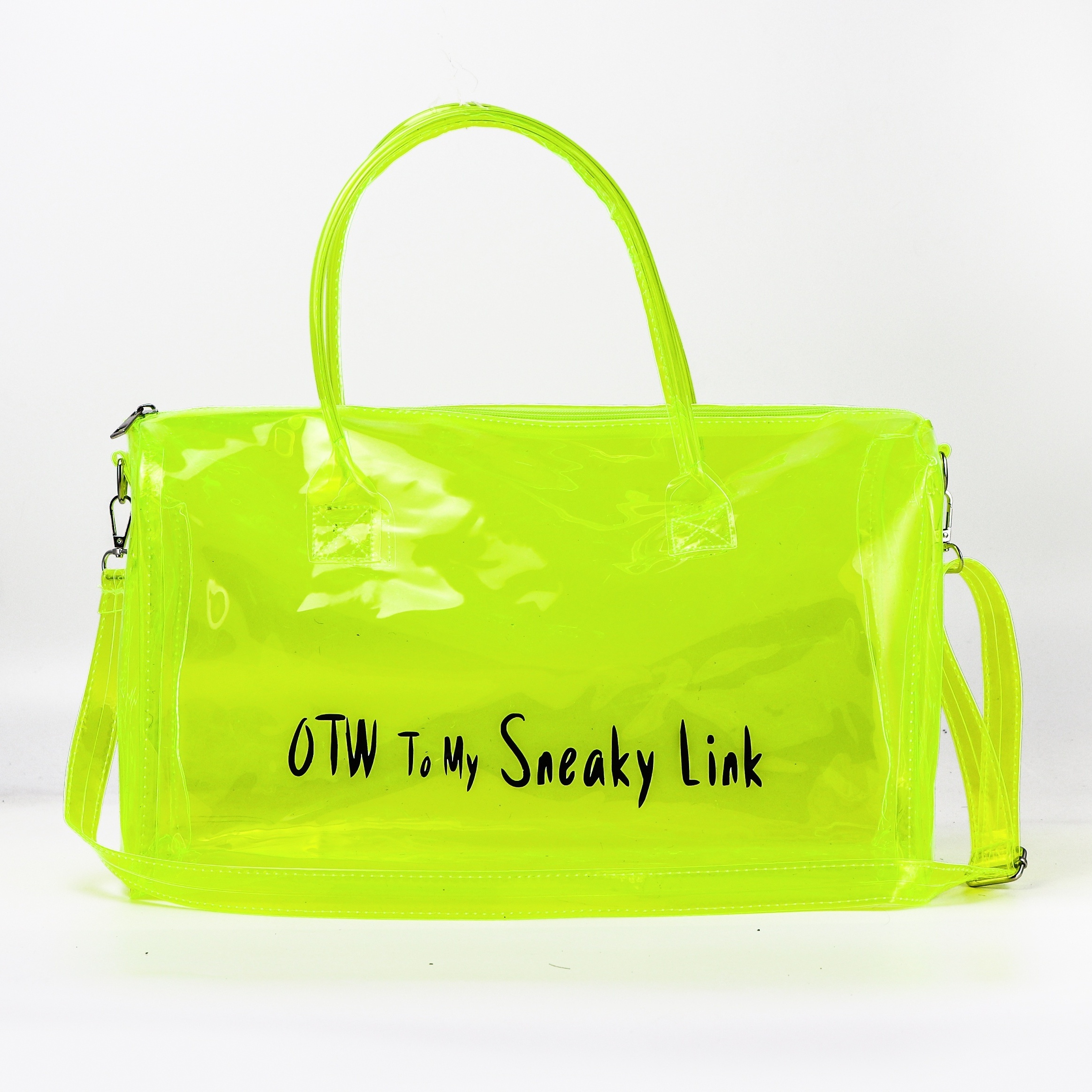 Durable Clear Plastic Tote Bags with Handles, Travel & Gym Tote
