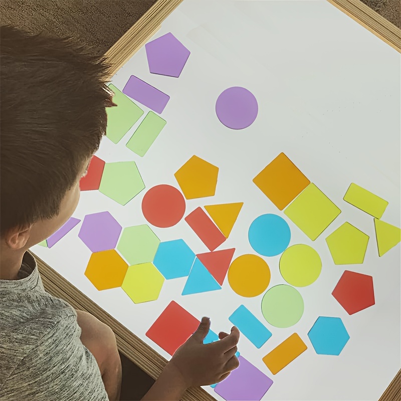 

36 Pcs Montessori Translucent Geometric Toys, For Kids Math Color Learning