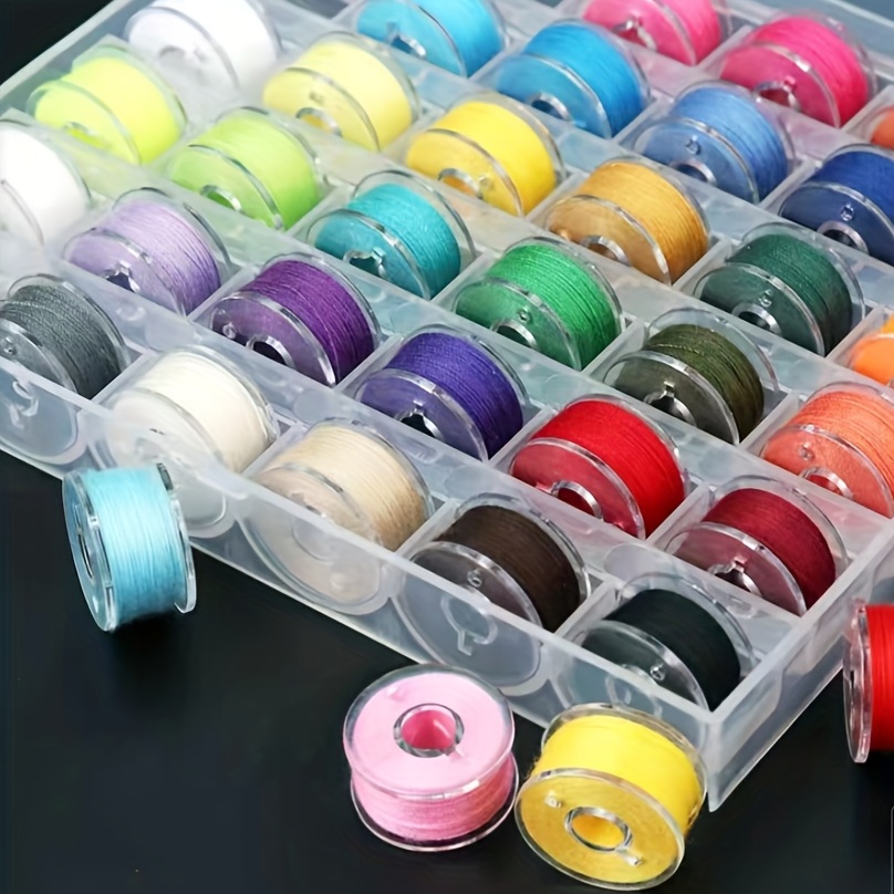 Bobbins Sewing Thread Kits, 400 Yards per Sewing Thread Polyester Spools  With Case 45 Colors Sewing Supplies 