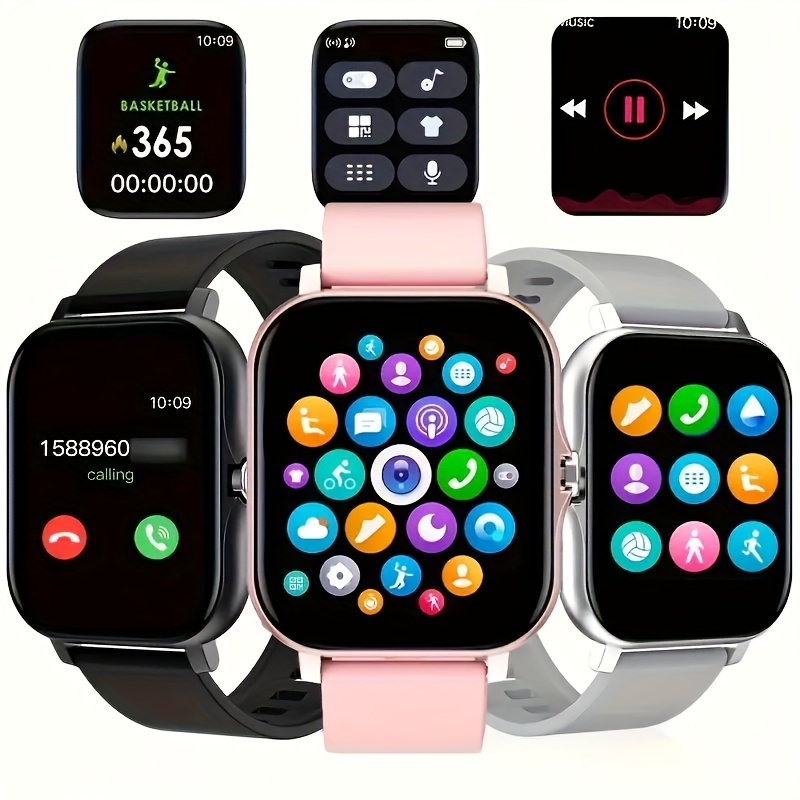 General - Montre intelligente, (répondre/passer un appel) IP67 étanche  Smartwatch pour téléphone Android IOS sport course montres numériques avec  fréquence cardiaque pression artérielle moniteur de sommeil compteur de  pas(bleu) - Montre connectée 